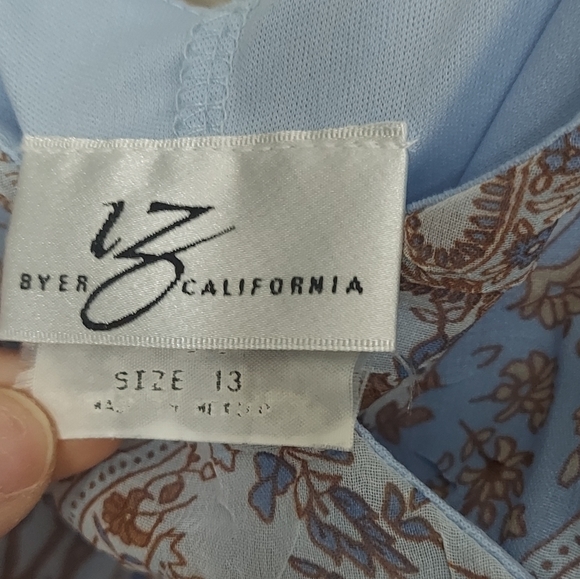 Vintage y2k 🌟 Midi Bow Tie Dress 🎀 Floral Paisley Slip ●Jrs 13● Cottagecore - Picture 4 of 5